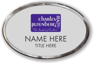 (image for) Charles Rutenberg Realty Silver Prestige Oval Polished Badge