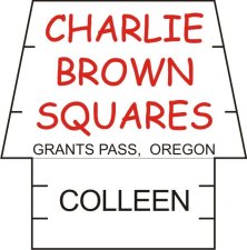 (image for) Charlie Brown Squares Shaped White Badge