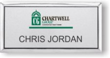 (image for) Chartwell Group Executive Silver Badge, Single Logo, Name Only