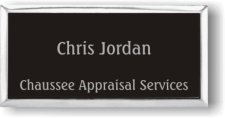 (image for) Chaussee Appraisal Services Executive Black Silver Framed Badge