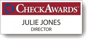 (image for) CheckAwards Square Corners White Badge