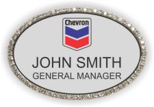 (image for) Chevron Oval Silver Bling Badge