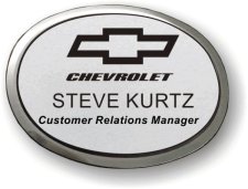 (image for) Chevrolet Executive Oval Silver Badge (Logo C)