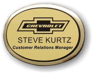 (image for) Chevrolet Executive Oval Gold Badge (Logo A)