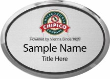 (image for) Chicago Pickle Company Oval Executive Silver Badge