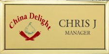 (image for) China Delight Executive Gold Name Badge