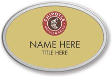 (image for) Chipotle Mexican Grill Oval Gold Pebbled Frame Prestige Badge