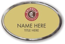 (image for) Chipotle Mexican Grill Oval Gold Polished Frame Prestige Badge