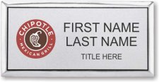 (image for) Chipotle Mexican Grill Silver Executive Badge - Stacked Name