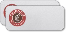 (image for) Chipotle Mexican Grill Silver Logo Only Badge - Pack of 25
