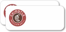 (image for) Chipotle Mexican Grill White Logo Only Badge - Pack of 25