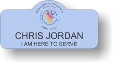 (image for) Christian Family Church Light Blue Shaped Badge