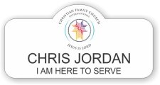 (image for) Christian Family Church White Shaped Badge