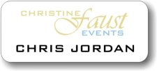(image for) Christine Faust Events White Badge