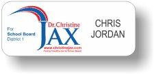 (image for) Christine Jax For School Board White Badge