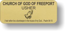 (image for) Church of God of Freeport Gold Badge