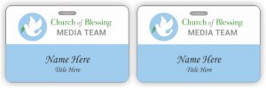 (image for) Church of Blessing ID Horizontal Badge - (Double Sided)