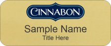 (image for) Cinnabon Standard Gold Name Badge