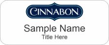 (image for) Cinnabon Standard White Name Badge