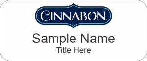 (image for) Cinnabon Standard White Name Badge