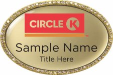 (image for) Circle K Oval Bling Gold badge