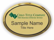 (image for) Cislo Title Company Oval Executive Gold badge