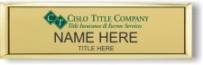 (image for) Cislo Title Company Small Gold Executive Badge (With Title)