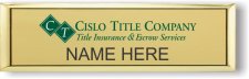 (image for) Cislo Title Company Small Gold Executive Badge