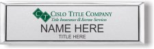 (image for) Cislo Title Company Small Silver Executive Badge (With Title)