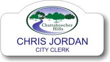 (image for) City of Chattahoochee Hills White Shaped Badge
