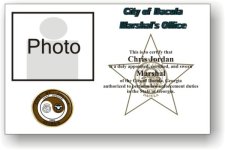 (image for) City of Dacula Marshal's Office Photo ID Badge