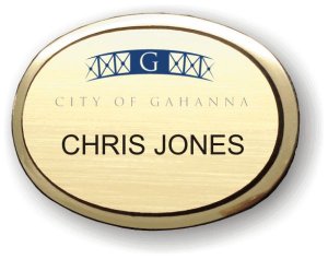 (image for) City of Gahanna Executive Oval Gold Badge