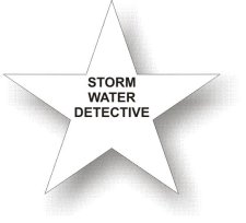 (image for) City of Ripon Storm Water Detective White Star Shaped Badge