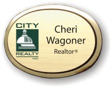 (image for) City Realty Executive Oval Gold Badge