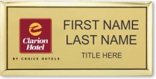 (image for) Clarion Hotel Executive Gold Badge - Stacked Name