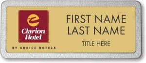 (image for) Clarion Hotel Gold Prestige Badge with Pebbled Frame