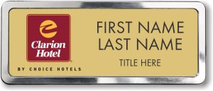 (image for) Clarion Hotel Gold Prestige Badge with Polished Frame