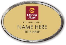 (image for) Clarion Hotel Gold Oval Prestige Badge with Polished Frame