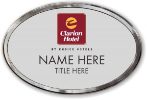 (image for) Clarion Hotel Silver Oval Prestige Badge with Polished Frame