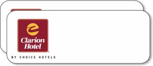 (image for) Clarion Hotel Logo Only White Badge - Pack of 25 (1.125 Height)