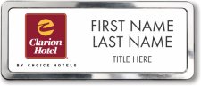 (image for) Clarion Hotel White Prestige Badge with Polished Frame