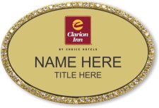 (image for) Clarion Inn Gold Oval Bling Badge