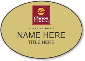 (image for) Clarion Inn & Suites Gold Oval Badge