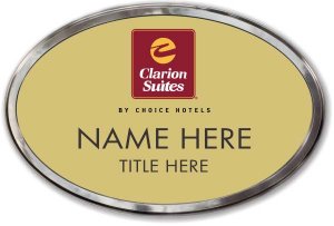 (image for) Clarion Suites Gold Oval Prestige Badge with Polished Frame