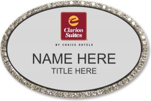 (image for) Clarion Suites Silver Oval Bling Badge