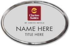 (image for) Clarion Suites Silver Oval Prestige Badge with Polished Frame