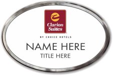 (image for) Clarion Suites White Oval Prestige Badge with Polished Frame