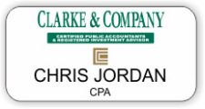 (image for) Clarke & Company White Badge
