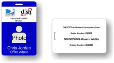 (image for) Clear Satellite Blue Photo ID Badge