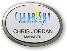 (image for) Clear Sky Cafe Executive Silver Oval Badge